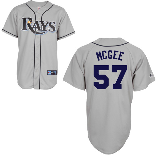Jake McGee #57 mlb Jersey-Tampa Bay Rays Women's Authentic Road Gray Cool Base Baseball Jersey
